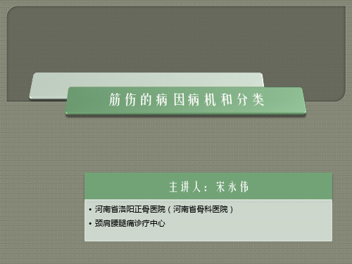 第三节 筋伤的病因病机和分类