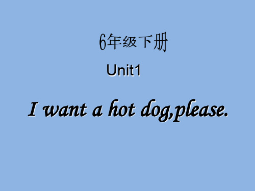 外研版(三起)六下Module 1 Unit 1《I want a hot dog,please》