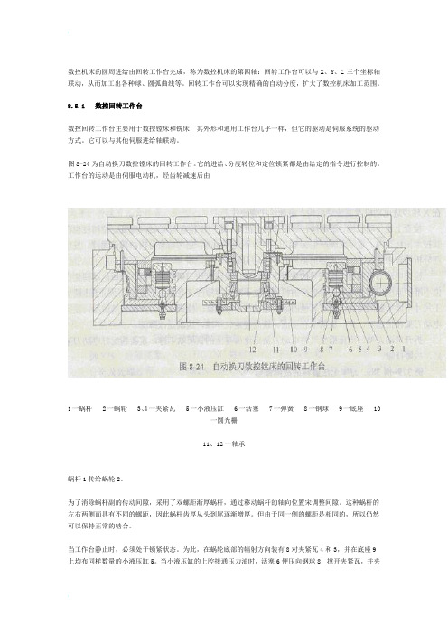 数控机床回转工作台的结构原理与维修