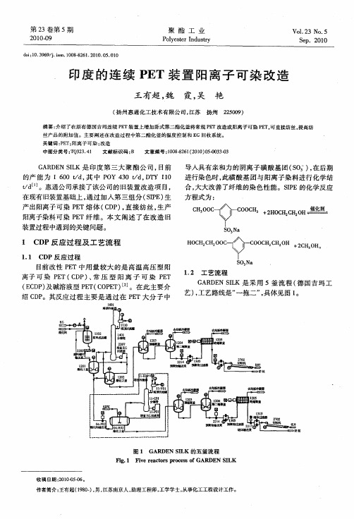 印度的连续PET装置阳离子可染改造