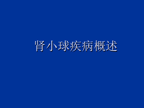 肾小球疾病(一)课件