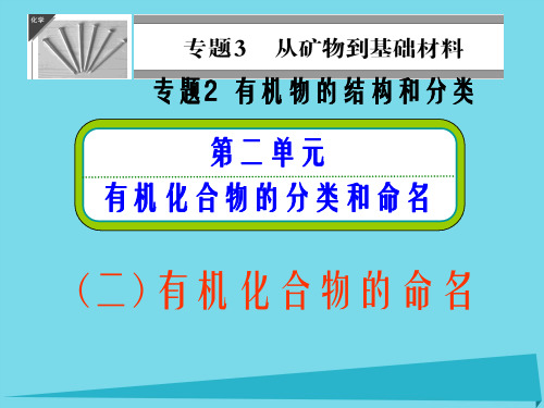 高中化学 2.2 有机物的命名课件 苏教版选修5