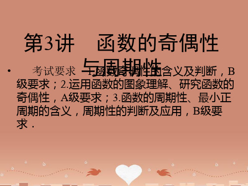 (江苏专用)高考数学一轮复习 2-3函数的奇偶性与周期性课件 文