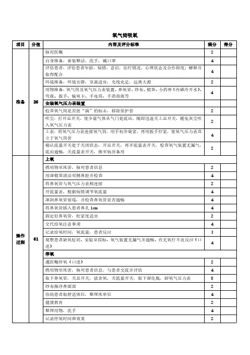 氧气筒吸氧