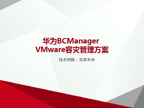 华为BCManager VMware容灾管理方案