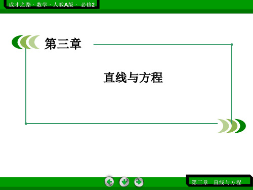 第三章直线与方程复习课课件人教新课标