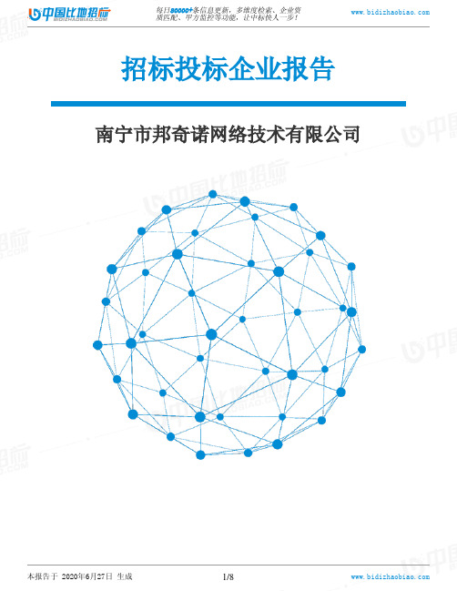 南宁市邦奇诺网络技术有限公司-招投标数据分析报告
