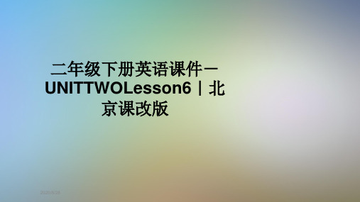 二年级下册英语课件-UNITTWOLesson6|北京课改版