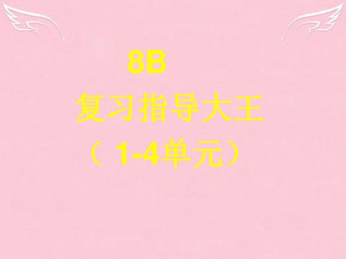 江苏省永丰初级中学八年级英语下册《Unit 4 A good read》期中复习课件 (新版)牛津版