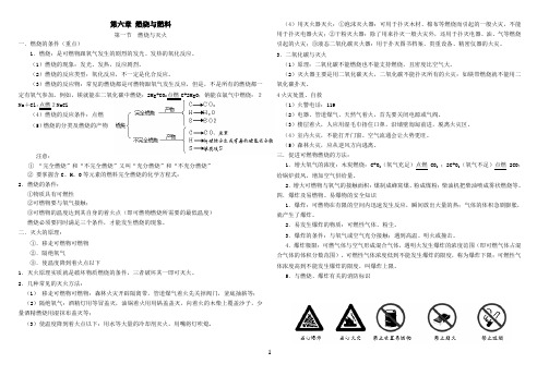 燃料与燃烧知识点归纳