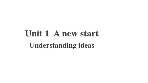 外研版高中英语必修第一册Unit 1 Understanding ideas reading  课件(共20张PPT)