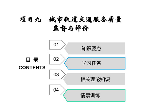 城市轨道交通服务质量监督与评价