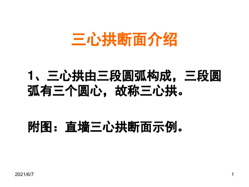 三心拱断面介绍PPT课件