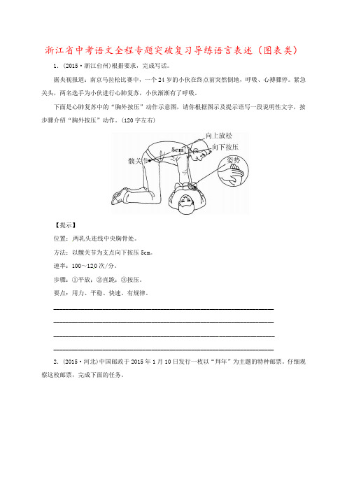 浙江省中考语文全程专题突破复习导练语言表述(图表类)