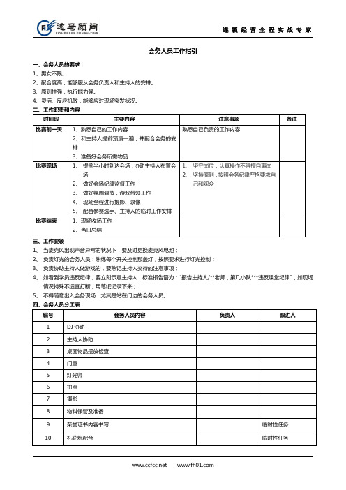 15会务工作指引