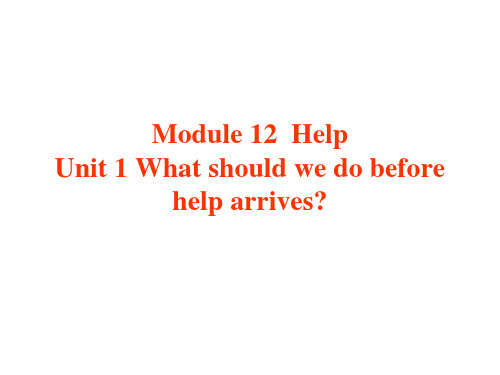 Module12 Unit 1 What should we do before 英语八年级上册