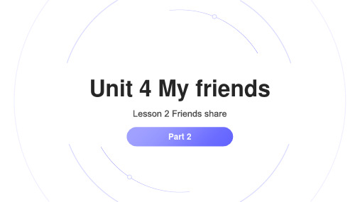 Friends share unit 4 lesson 2