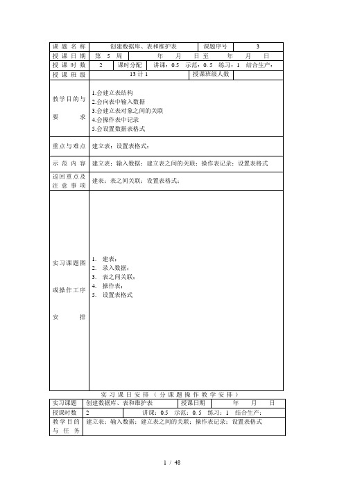 数据库access教案