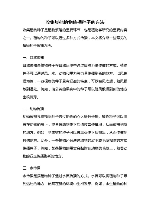 收集其他植物传播种子的方法