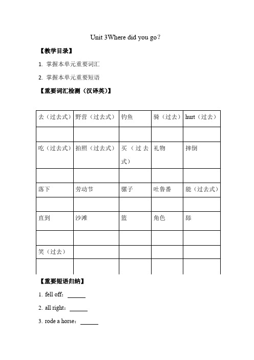 Unit3Wheredidyougo_(讲义)-人教PEP版英语六年级下册