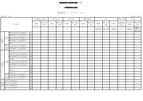 增值税报表及附表