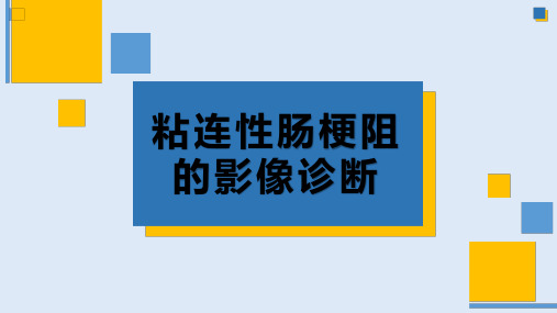 粘连性肠梗阻的影像诊断