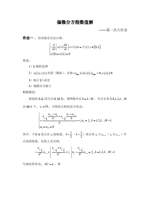 偏微分方程数值解第一次大作业