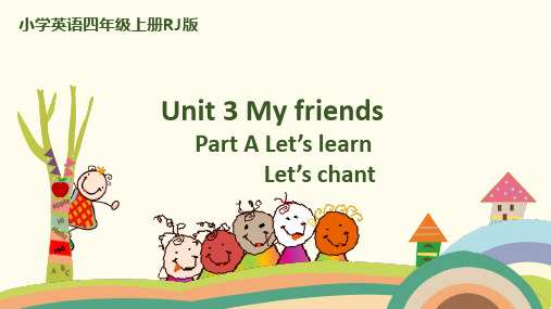 新人教版pep四年级英语上册Unit 3 My friends  Part A Let's learn Let's chant课件