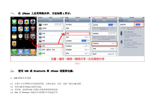 iPhone 网络共享设置(图解)