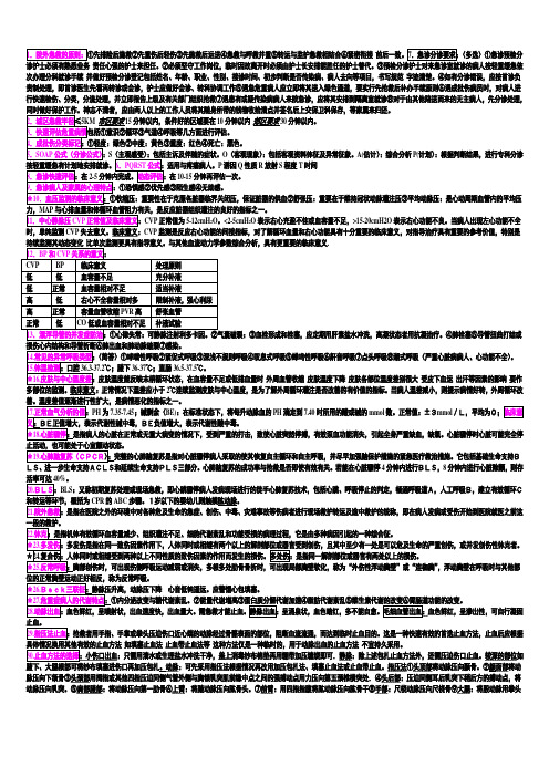 急救护理学考试重点