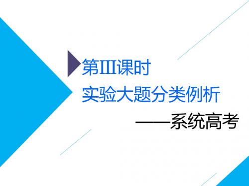 2019届二轮复习  专题六 实验 第Ⅲ课时 实验大题分类例析——系统高考 课件(适用全国)