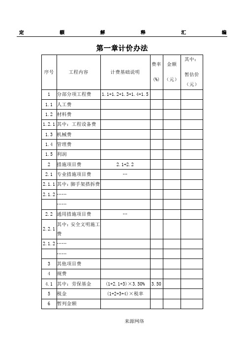 2014湖南定额解释汇编