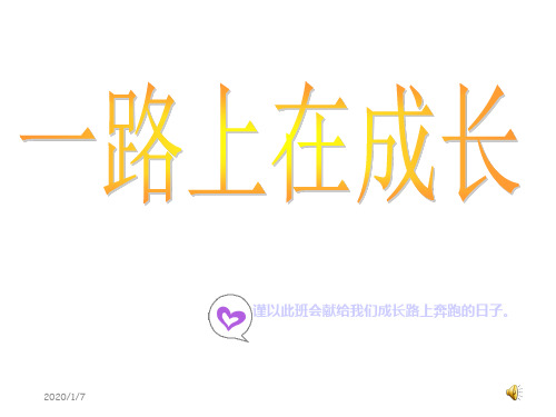 中学主题班会精品课件一路上在成长-
