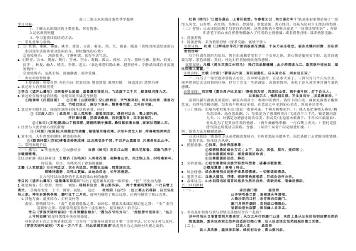 高三山水田园诗导学提纲