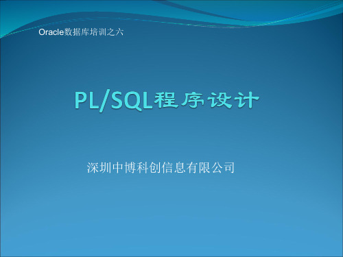 6PLSQL程序设计