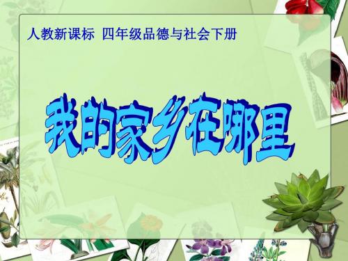 人教版小学品德与社会四年级下册《我的家乡在哪里》