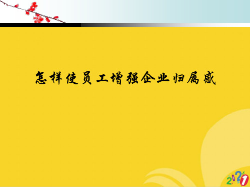 怎样使员工增强企业归属感标准文档ppt