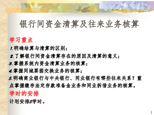 金融企业会计第4章商业银行系统内往来业务的核算PPT课件