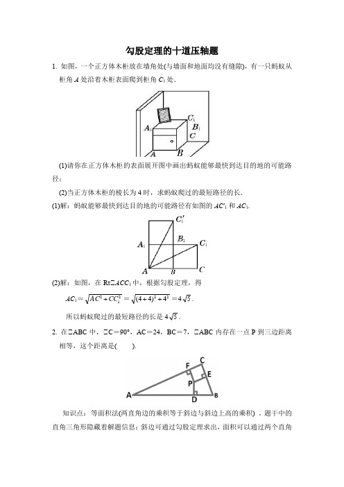 勾股定理的十道压轴题