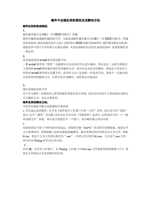 邮件中出现乱码的原因及其解决方法