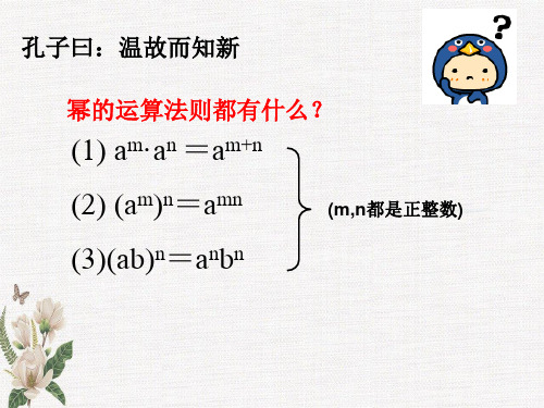 人教数学八上15.2.1分式的乘方及乘方与乘除的混合运算优质课