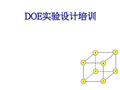 DOE实验设计培训