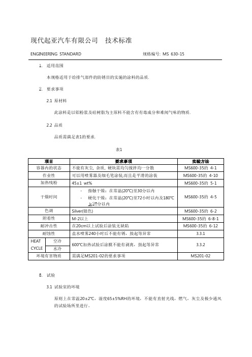 MS630-15涂装规格