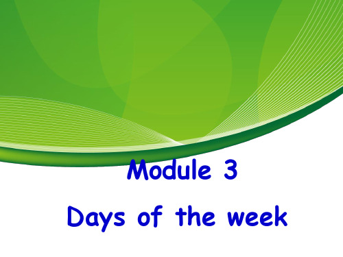 四年级下册英语课件-Module 3 Days of the week Unit 5 What da