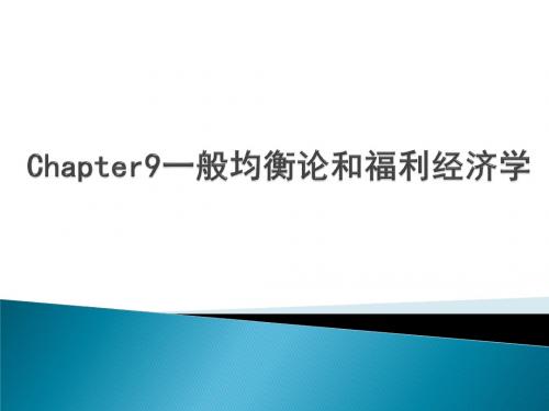 chapter10 一般均衡论和福利经济学