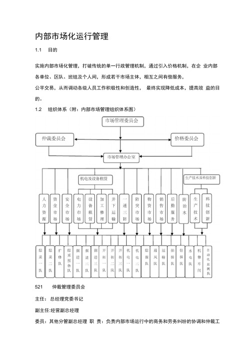 内部市场化运行管理