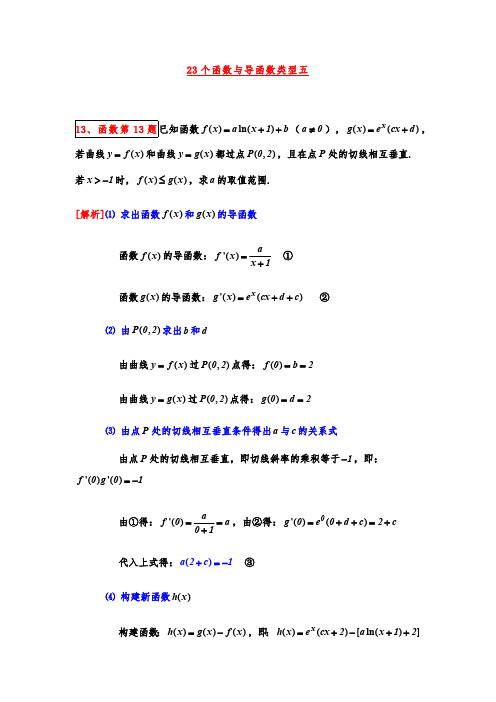 23个函数与导函数类型五