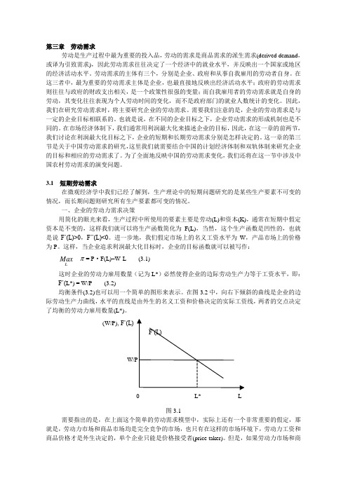 劳动需求