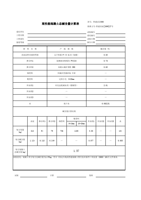 7、总碱含量计算表