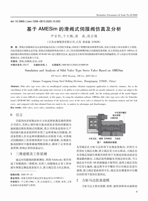 基于AMESim的滑阀式伺服阀仿真及分析